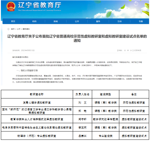 我校5个虚拟教研室分获省首批示范性虚拟教研室和虚拟教研室建设试点